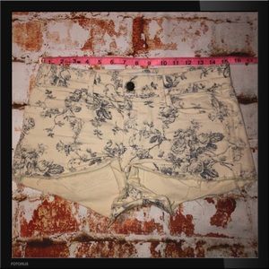 Wildfox printed cut off shorts